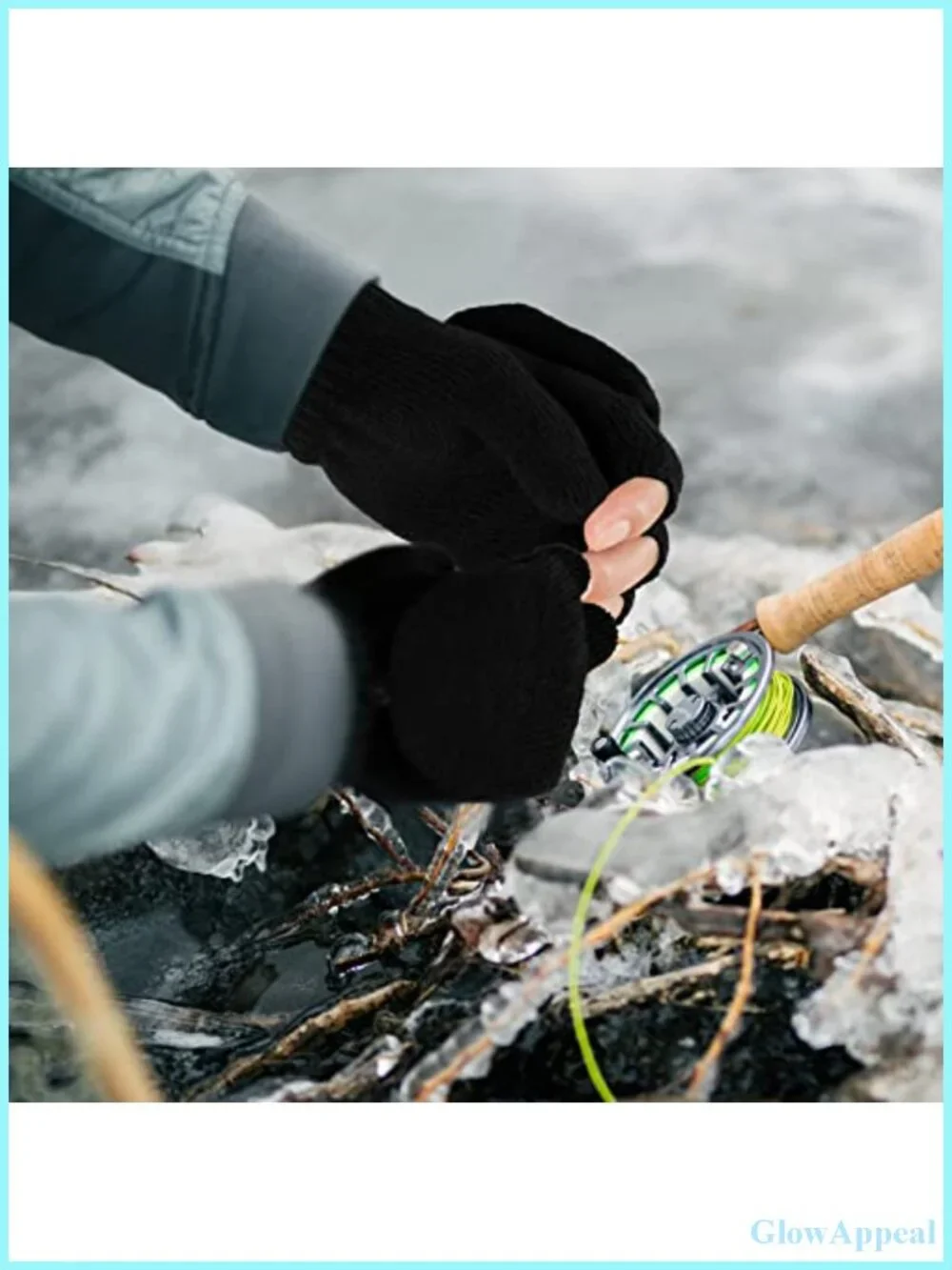 Convertible Flip Top Fingerless Gloves Mittens Warm Touchscreen Winter